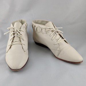 Ellemenno Vintage Granny Grunge Leather Booties 7